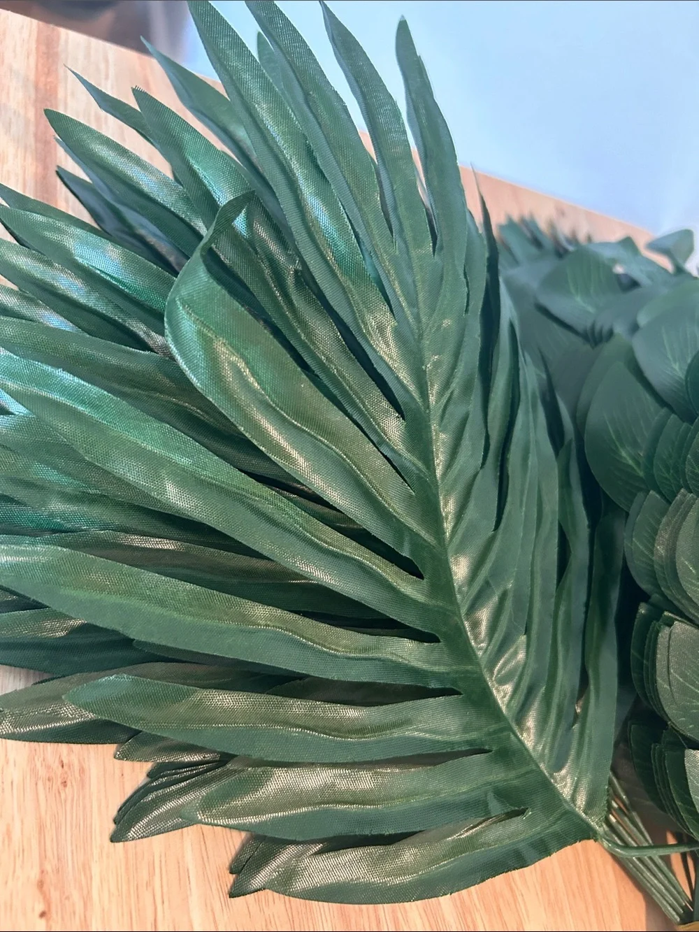 Artificial Tropical Palm & Monstera Leaf Bundle - Green